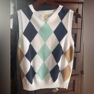 Kids Crazy 8 Sweater Vest - White, Blue, Brown